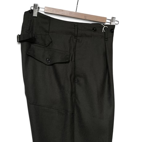 ASEEDONCLOUD"Handwerker saxony wool HW slacks" (dark green)unisex