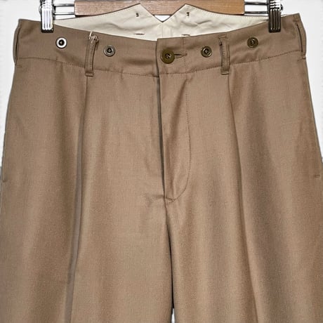 ASEEDONCLOUD"Handwerker saxony wool HW slacks" (beige)unisex