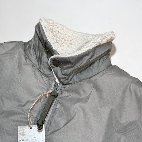 dip ltd "micro ripstop nylon boa liner bomber  jacket" (grey)unisex