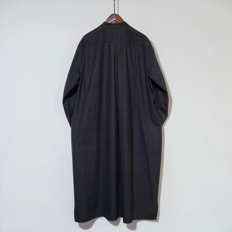 ASEEDONCLOUD"Handwerker cotton×wool check HW zip dress"(navy)women's