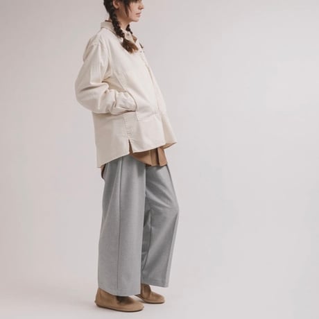 amne "WARM GABARDINE  wide slacks" (heather) unisex