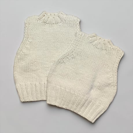 TigreBrocante"low gauge wide rib vest"(3color)unisex