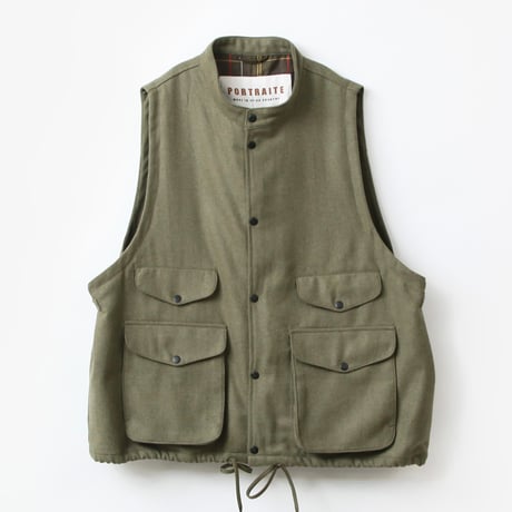 PORTRAITE"over vest"(smoky green wool)unisex
