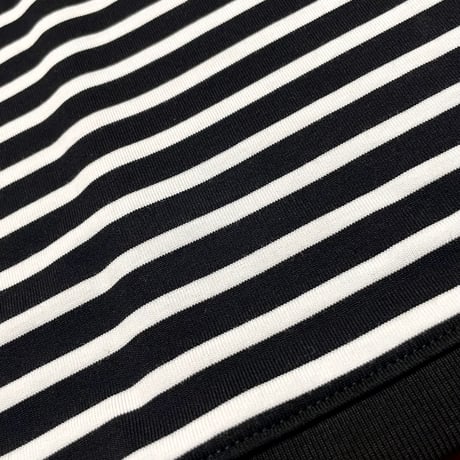 amne "TWISTED BORDER long sleeve tee" (black×white) unisex