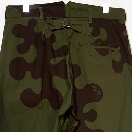 TigreBrocante"TB ameba camo darts wide pants“(khaki) unisex