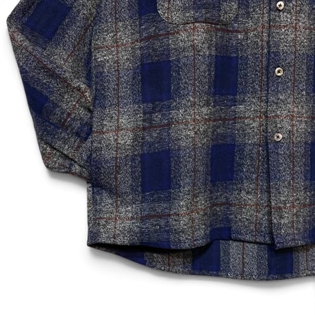 Slow Hands"flannel check malibu shirts"(gray)unisex