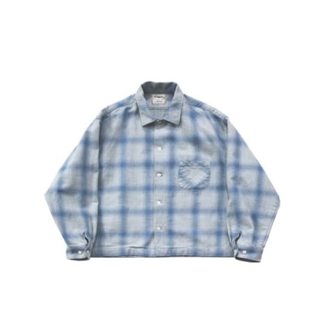 yk様　予約商品　H.UNIT"indigo check shirt"(blue) unisex
