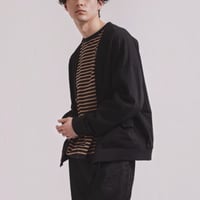 amne "TWISTED JERSEY cardigan" (black) unisex