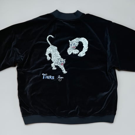 TigreBrocante"Lively tiger souvenir jacket"(black)unisex