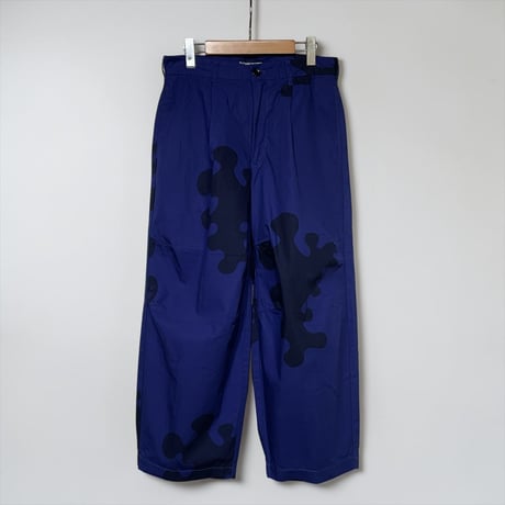 TigreBrocante"TB ameba camo darts wide pants“(navy) unisex