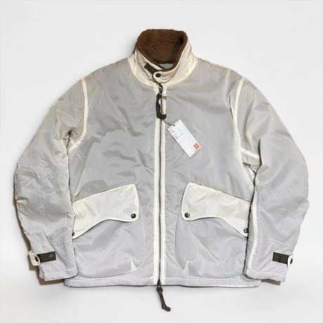dip ltd "micro ripstop nylon boa liner bomber  jacket" (off white)unisex