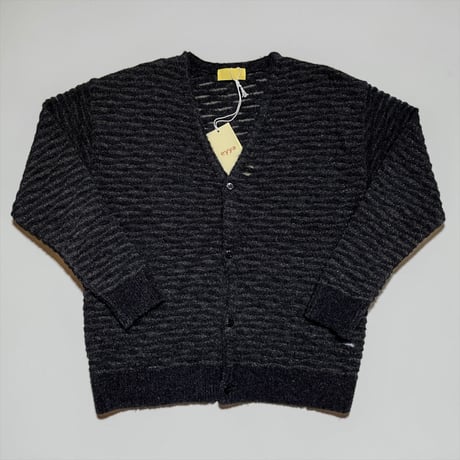 eyya"W/R tiger pattern boucle knit cardigan"(black)unisex