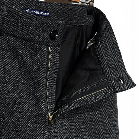 TigreBrocante"Herringbone Tweed Straight Trousers“(black)unisex