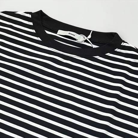 amne "TWISTED BORDER long sleeve tee" (black×white) unisex