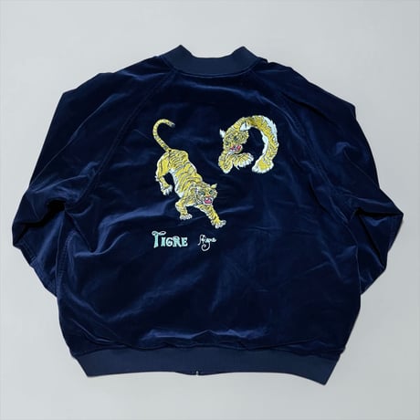 TigreBrocante"Lively tiger souvenir jacket"(navy)unisex