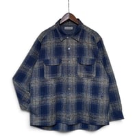 Slow Hands"flannel check malibu shirts"(gray)unisex