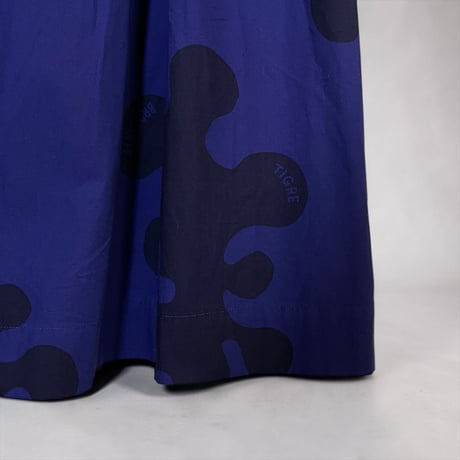 TigreBrocante"TB ameba camo ficelle long skirt“(navy) women's