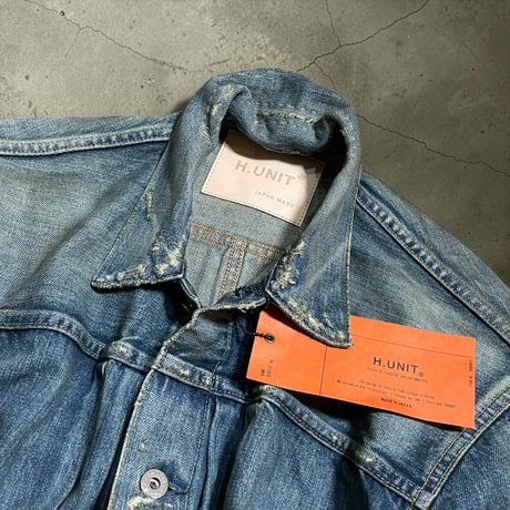 H.UNIT "13.5oz selvage deinim work jacket customize"( indigo)unisex