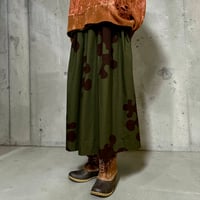 TigreBrocante"TB ameba camo icelle long skirt“(khaki) women's