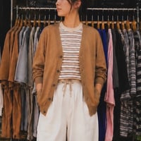 amne "TWISTED JERSEY cardigan" (camel) unisex