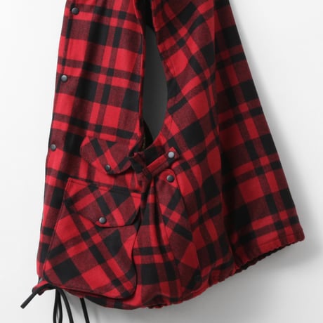 PORTRAITE"over vest"(red×black herringbone check)unisex