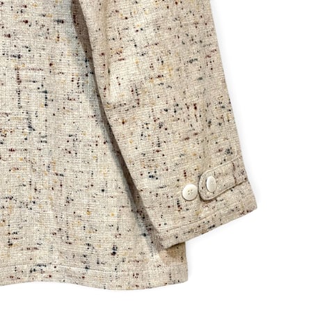 TigreBrocante"wool tweed showl color tab shirts jacket"(ivroy)unisex