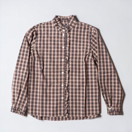 TigreBrocante"ombre check lilflill long sleeve shirts"(women's)