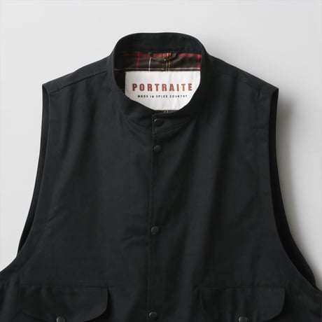PORTRAITE"over vest"(cotton twill black)unisex