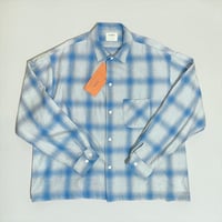 H.UNIT"indigo check shirt"(blue) unisex