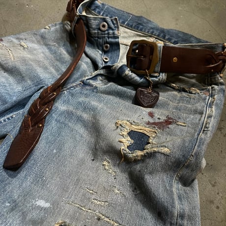 H.UNIT "13.5oz selvage denim 5p customize" (indigo) unisex