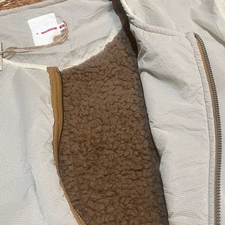 dip ltd "ripstop nylon switching boa liner jacket" (off white)unisex