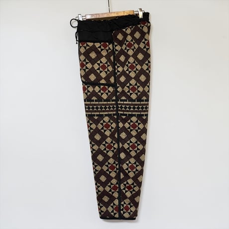 ASEEDONCLOUD"Station floor pattern boa fleece trousers"(brown)unisex