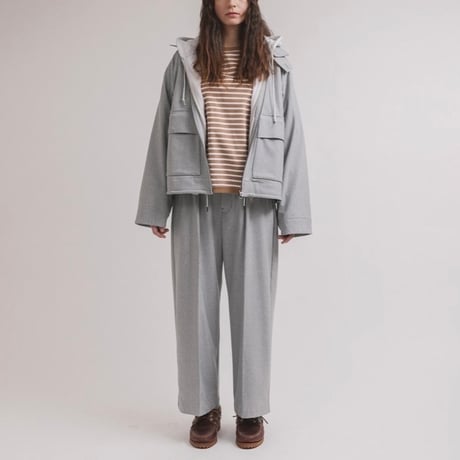 amne "WARM GABARDINE  wide slacks" (heather) unisex