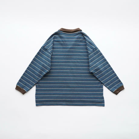 MOUN TEN. / vintage border polo   MT121-2002  vintage blue  125.140.0.1.2