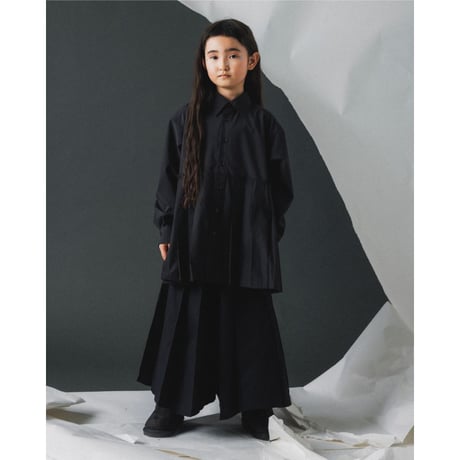 nunuforme /プリーツシャツ  24-nf26-553-034  Black  M .L .XL.1(155).2(163)