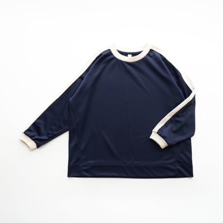 MOUN TEN. / bicolor shoulder longsleeve　 MT110-2014   navy  110.125.140.0.1.2