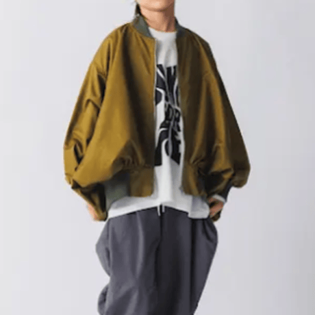 nunuforme / バルーンジャケット  23-nf26-130-033  Khaki  M .L .XL.1(155).2(163)