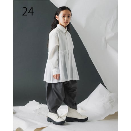 nunuforme /プリーツシャツ  24-nf26-553-034  OffWhite  M .L .XL.1(155).2(163)