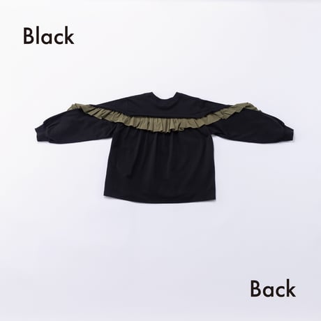 nunuforme / 裁ち切りフリルT　43-nf26-939-727   Black   115.125.135.145.1(155).2(163)