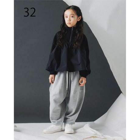 nunuforme / ハーフジッププルオーバー  32-nf26-847-503  Black  M .L .XL.1(155).2(163)