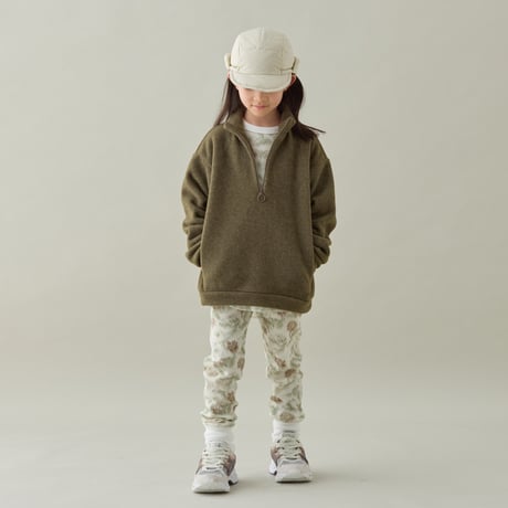 MOUN TEN. / melange fleece half zip   MT84-1823   khaki  0.1.2