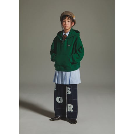 GRIS / Half zip foody sweat  GR26AW-CU009   GREEN  L.XL