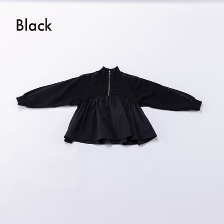 nunuforme / ハーフジッププルオーバー  32-nf26-847-503  Black  M .L .XL.1(155).2(163)