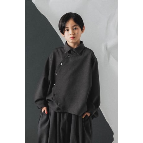 nunuforme / サークルシャツ 06-nf26-545-029  Charcoal  105.115.125.135.145.1(155).2(163)