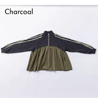 nunuforme / ハーフジッププルオーバー  32-nf26-847-503  Charcoal  M .L .XL.1(155).2(163)