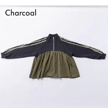 nunuforme / ハーフジッププルオーバー  32-nf26-847-503  Charcoal  M .L .XL.1(155).2(163)