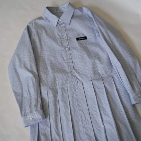 GRIS / Hem Pleated  Long shirt GR26AW-SH005  STRIPE-細  M(1201-135).L(135-150).XL(150-160)