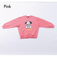 nunuforme / ゆるinuinu刺繍トレーナー　nt26-002-10  Pink   105.115.125.135.145.1(155).2(163)
