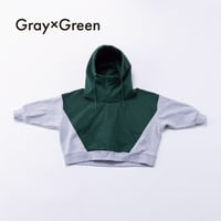nunuforme / ミックスパーカー  45-nf26-965-728   Gray×Green   M .L .XL.1(155).2(163)