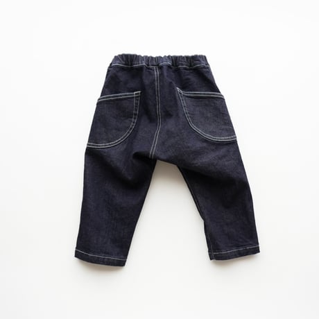 MOUN TEN. / front tuck organic jeans(for baby)    BP01-0109c   indigo  80-95